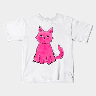 pink kitty Kids T-Shirt